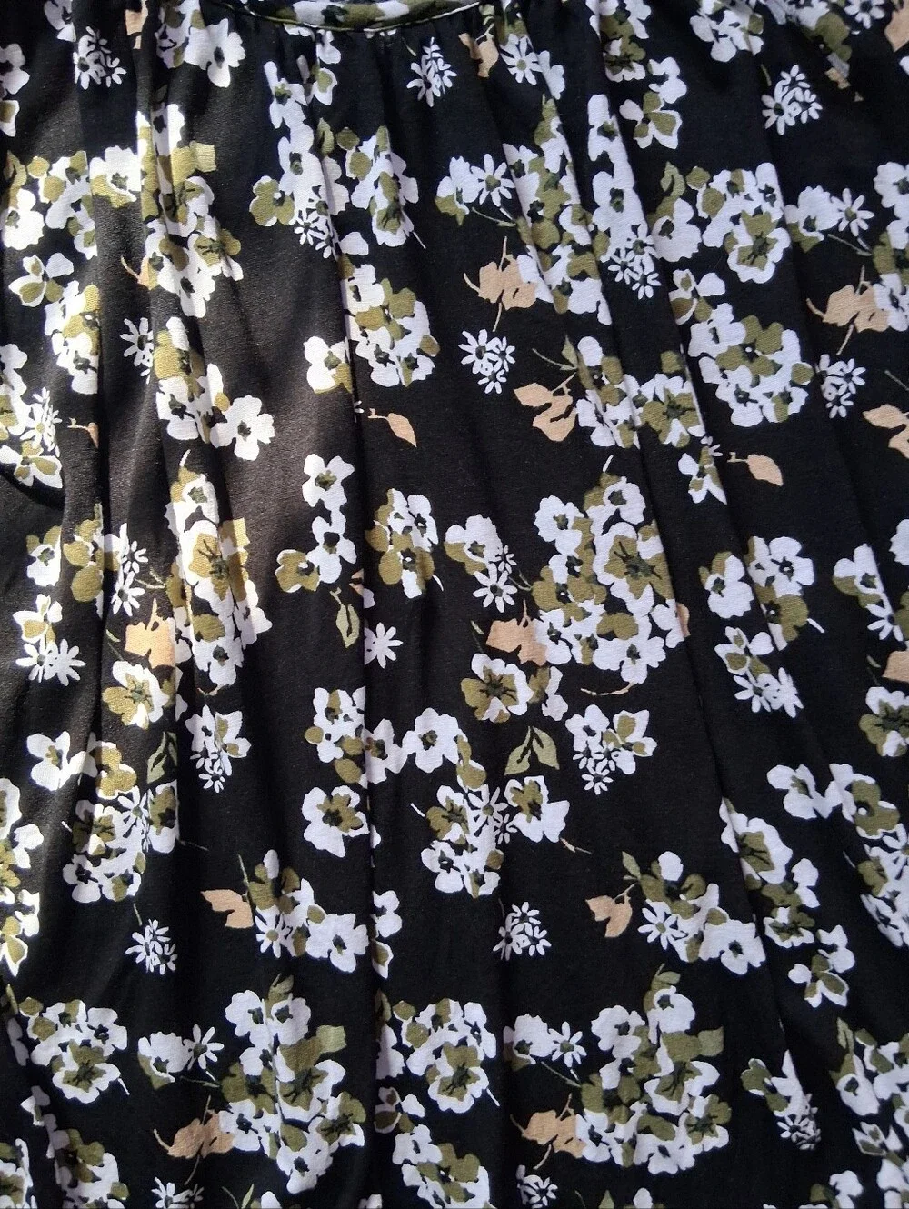Michaell Kors Black Floral Off-Shoulder Blouse Size Large